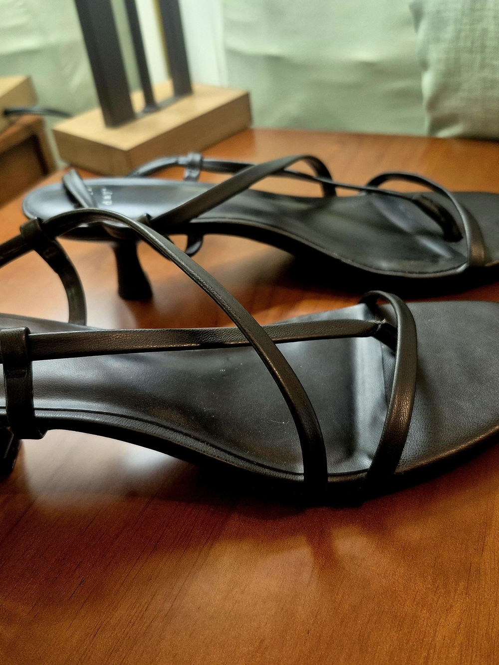 Target Black Strappy Low-Heel Sandals